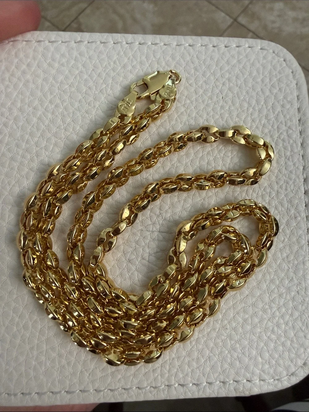 18K Gold-Filled Italy Link Chain Necklace - 22”